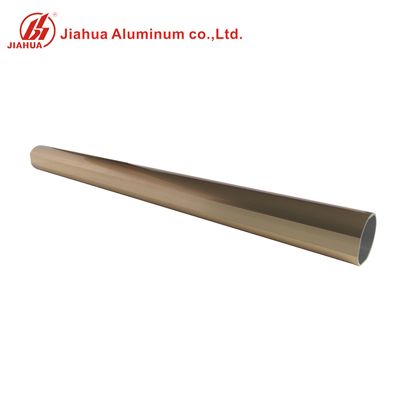 Profil rond en aluminium d'or de tuyau d'extension en aluminium rond anodisé léger pour l'échelle industrielle en aluminium