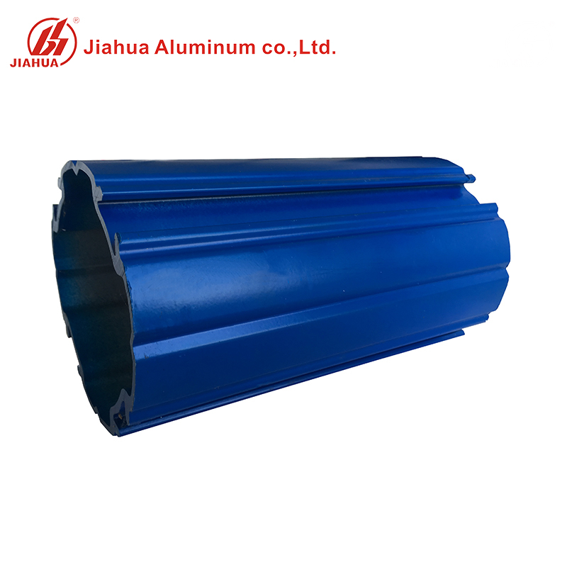 Poudre enduisant le radiateur rond circulaire en aluminium d'extrusion d'aluminium de la Chine de couleur bleue