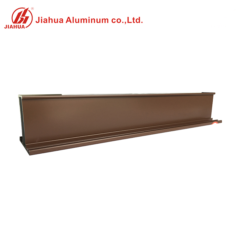 Le revêtement en poudre en aluminium expulsé par couleur brune profile le prix par tube de kilogramme pour Windows et des portes