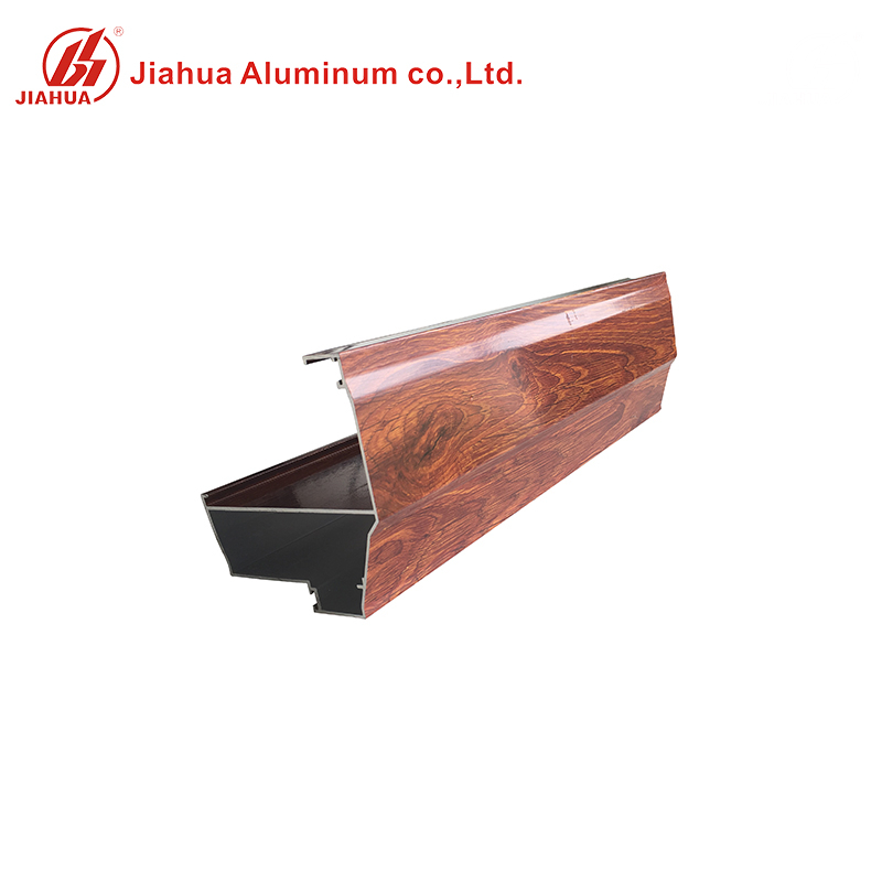 Profils en aluminium d'extrusion adaptés aux besoins du client en bois de finition de grain de modèle en bois pour la garde-robe de Cabinet ou de chambre à coucher