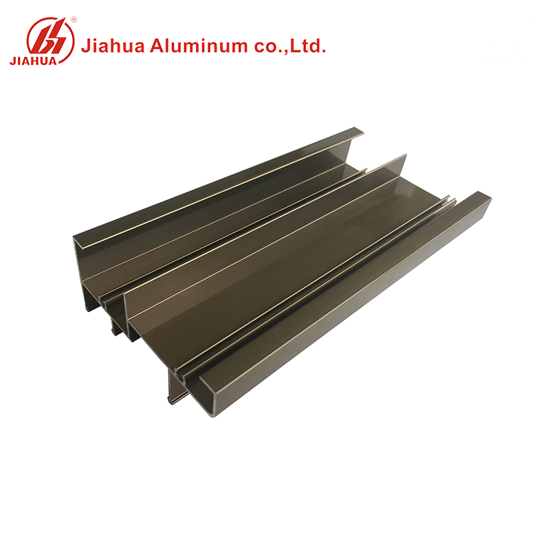 JIA HUA Profilés en aluminium de couleur Champange super durables avec une épaisseur de 1,0 mm pour Windows