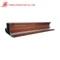 Profil de tube carré de finition de grain de bois en aluminium 6063 Jia Hua pour le prix des Philippines