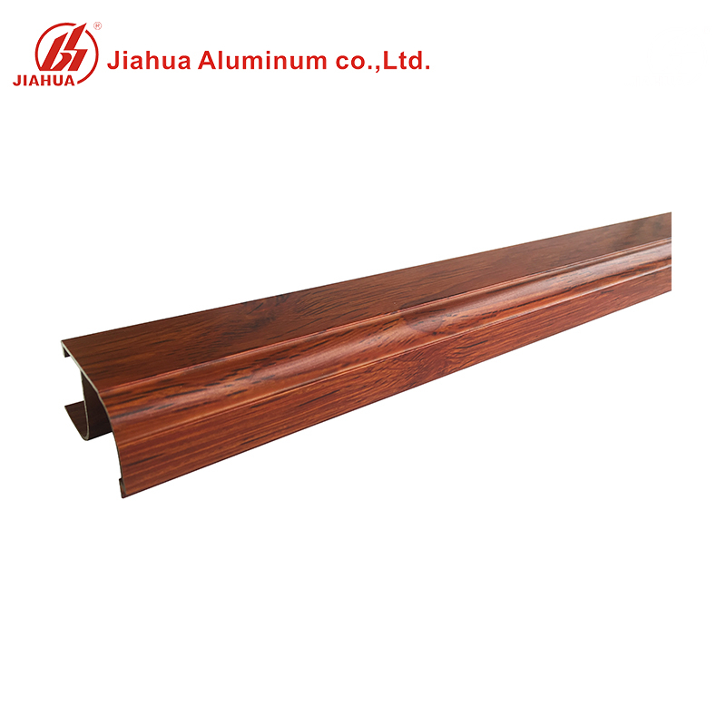 Profils en aluminium de recourbement de bord de meubles d'extrusion de grain en bois en bois pour la décoration à la maison