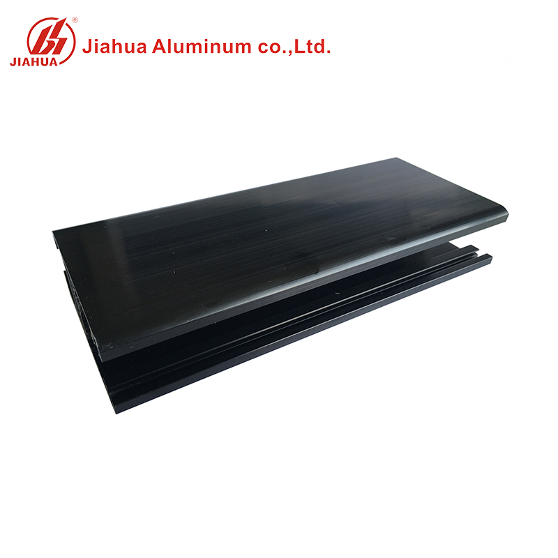 Profilé en aluminium anodisé noir pour fenêtres en verre simple