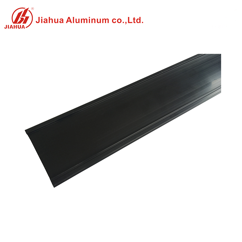 Profils en aluminium structurels expulsés de la couleur 6063 T5 de noir mat pour la porte en verre