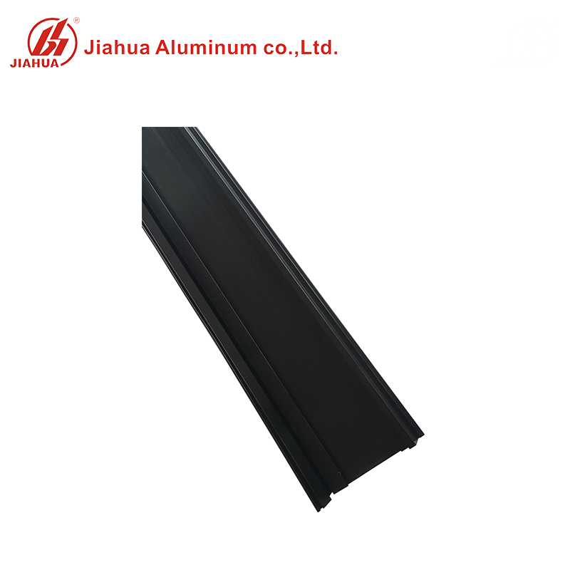 Profils en aluminium structurels expulsés de la couleur 6063 T5 de noir mat pour la porte en verre