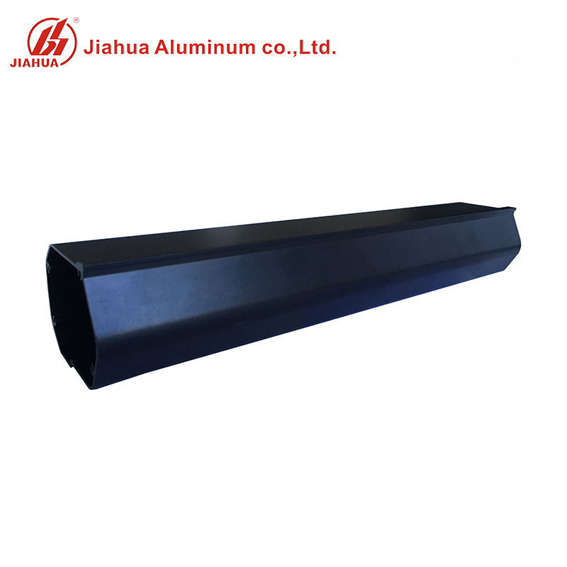 JIA HUA Tube de tuyau en aluminium extrudé mat semi-rond anodisé couleur noire pour machines industrielles